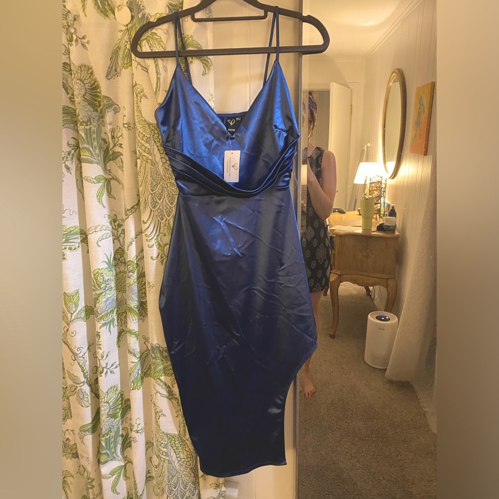 Slitted slip dress